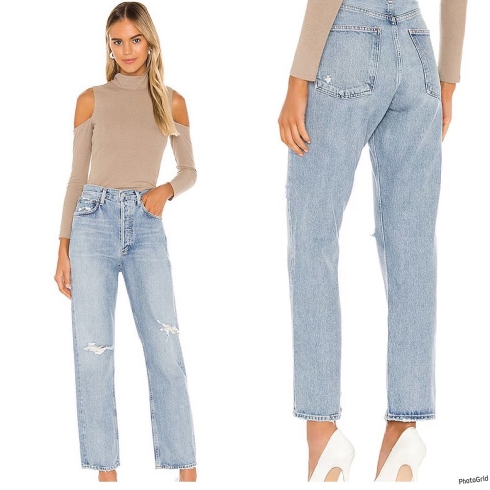 Agolde 90's Mid Rise Loose Fit In Captured A069c-1141 Size 27